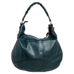 Pre Owned Mulberry Green Leather Daria Hobo