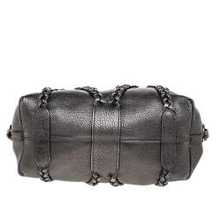 Pre Owned Mulberry Vintage Metallic Silver Leather Satchel