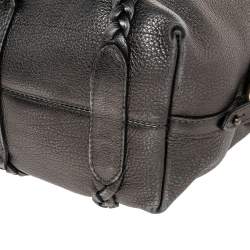 Pre Owned Mulberry Vintage Metallic Silver Leather Satchel