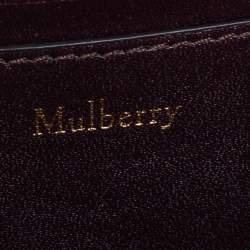 Mulberry Grey Grained Leather Mini Iris Top Handle Bag