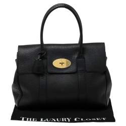 Pre Owned Mulberry Black Leather Bayswater Satchel