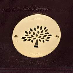 Pre Owned Mulberry Burgundy Leather Daria Fold Over Clutch 