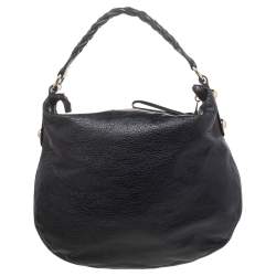 Pre Owned Mulberry Black Leather Medium Soft Spongy Daria Hobo