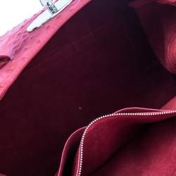 Pre Owned Mulberry Pink Ostrich Bayswater Satchel
