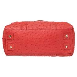 Pre Owned Mulberry Pink Ostrich Bayswater Satchel