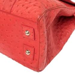 Pre Owned Mulberry Pink Ostrich Bayswater Satchel