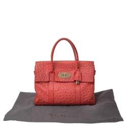 Pre Owned Mulberry Pink Ostrich Bayswater Satchel