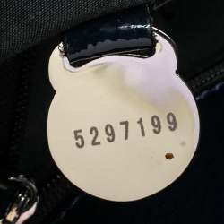 Pre Owned Mulberry Navy Blue Wrinkled Patent Leather Small Bayswater Satchel