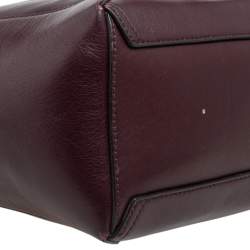Pre Owned Mulberry Burgundy Leather Camden Press Studded Hobo