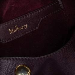 Pre Owned Mulberry Burgundy Leather Camden Press Studded Hobo