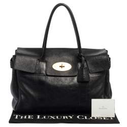 Pre Owned Mulberry Black Pebbled Leather Bayswater Satchel