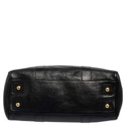 Pre Owned Mulberry Black Pebbled Leather Bayswater Satchel