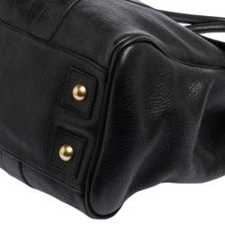 Pre Owned Mulberry Black Pebbled Leather Bayswater Satchel