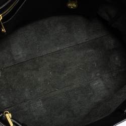 Pre Owned Mulberry Black Pebbled Leather Bayswater Satchel