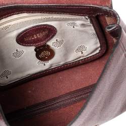 Pre Owned Mulberry Burgundy Leather Small Lily Shoulder Bag