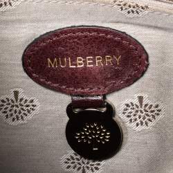 Pre Owned Mulberry Burgundy Leather Small Lily Shoulder Bag