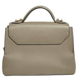Pre Owned Mulberry Beige Leather Small Seaton Top Handle Bag