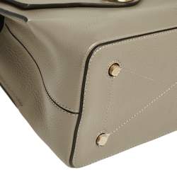 Pre Owned Mulberry Beige Leather Small Seaton Top Handle Bag