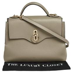 Pre Owned Mulberry Beige Leather Small Seaton Top Handle Bag
