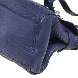 Pre Owned Mulberry Blue Leather Alexa Satchel