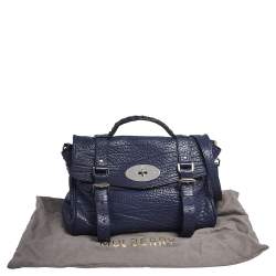 Pre Owned Mulberry Blue Leather Alexa Satchel