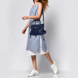 Pre Owned Mulberry Blue Leather Alexa Satchel