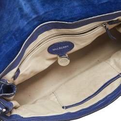 Pre Owned Mulberry Blue Leather Alexa Satchel