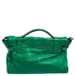 Pre Owned Mulberry Green Leather Small Alexa Satchel