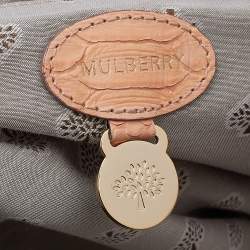 Pre Owned Mulberry Beige Python Embossed Leather Medium Del Rey Satchel