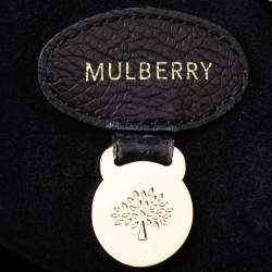 Pre Owned Mulberry Black Croc Embossed Leather Bayswater Satchel