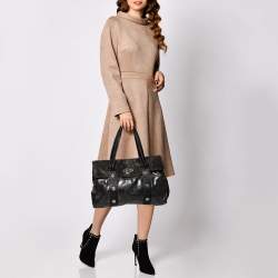 Pre Owned Mulberry Metallic Grey Coated Fabric Bayswater Satchel