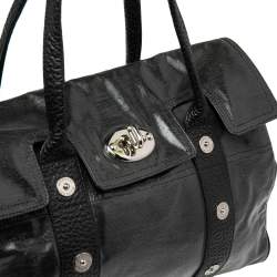 Pre Owned Mulberry Metallic Grey Coated Fabric Bayswater Satchel