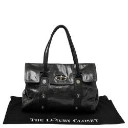 Pre Owned Mulberry Metallic Grey Coated Fabric Bayswater Satchel