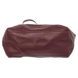Pre Owned Mulberry Burgundy Nappa Soft Leather Medium Dorset Tote