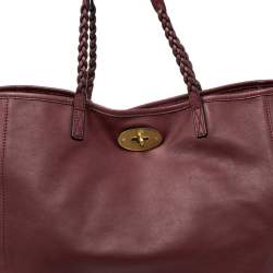 Pre Owned Mulberry Burgundy Nappa Soft Leather Medium Dorset Tote