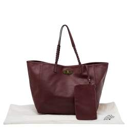 Pre Owned Mulberry Burgundy Nappa Soft Leather Medium Dorset Tote