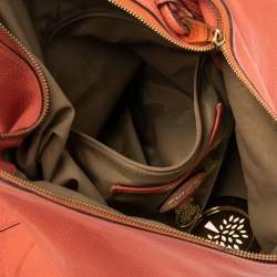 Pre Owned Mulberry Orange Leather Large Daria Hobo