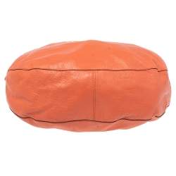 Pre Owned Mulberry Orange Leather Large Daria Hobo