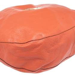 Pre Owned Mulberry Orange Leather Large Daria Hobo