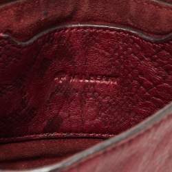 Mulberry Burgundy Python Embossed Leather Lily Pouch
