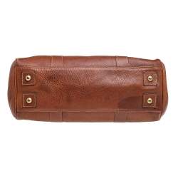 Pre Owned Mulberry Brown Pebbled Leather Bayswater Satchel