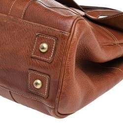 Pre Owned Mulberry Brown Pebbled Leather Bayswater Satchel