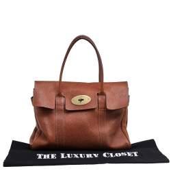 Pre Owned Mulberry Brown Pebbled Leather Bayswater Satchel
