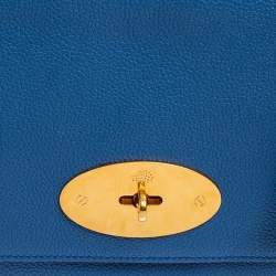 Pre Owned Mulberry Blue Leather Medium Lily Shoulder Bag