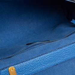 Pre Owned Mulberry Blue Leather Medium Lily Shoulder Bag