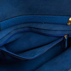 Pre Owned Mulberry Blue Leather Medium Lily Shoulder Bag