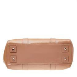 Pre Owned Mulberry Beige Crinkle Leather Bayswater Satchel