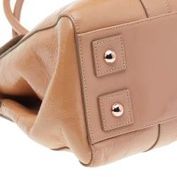 Pre Owned Mulberry Beige Crinkle Leather Bayswater Satchel