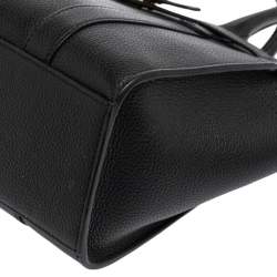 Pre Owned Mulberry Black Leather Mini Bayswater Tote