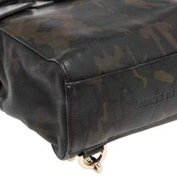 Pre Owned Mulberry Green Camo Leather Mini Cara Delevingne Backpack